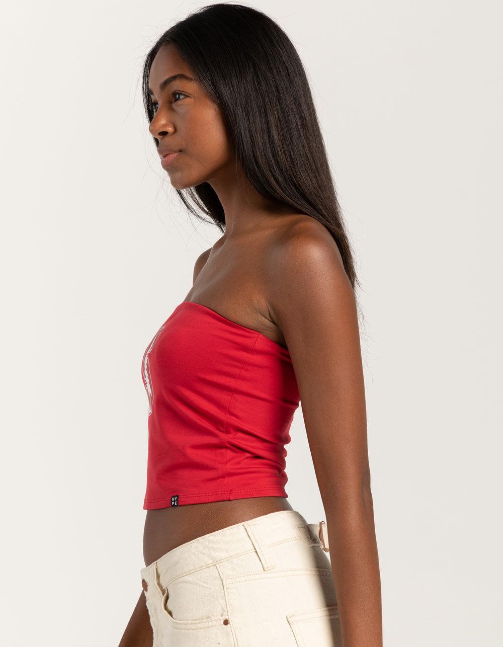 HYPE AND VICE Stanford University Womens Tube Top - RED Product Image