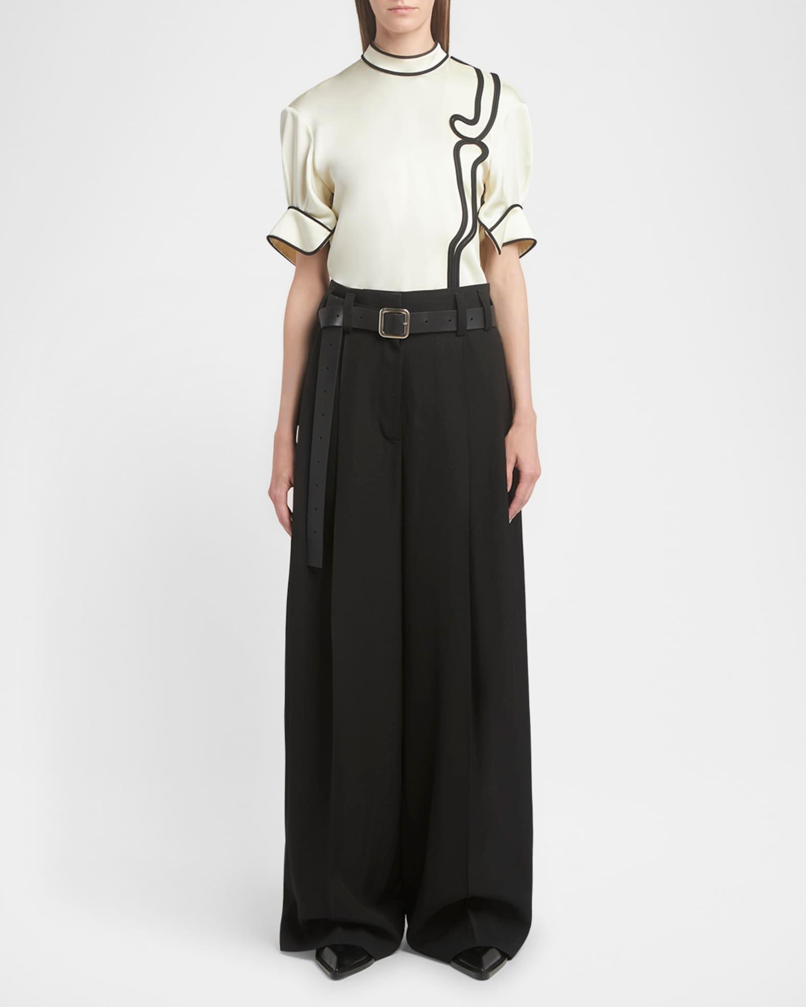 Swirl Embroidered Fitted Shirt Product Image