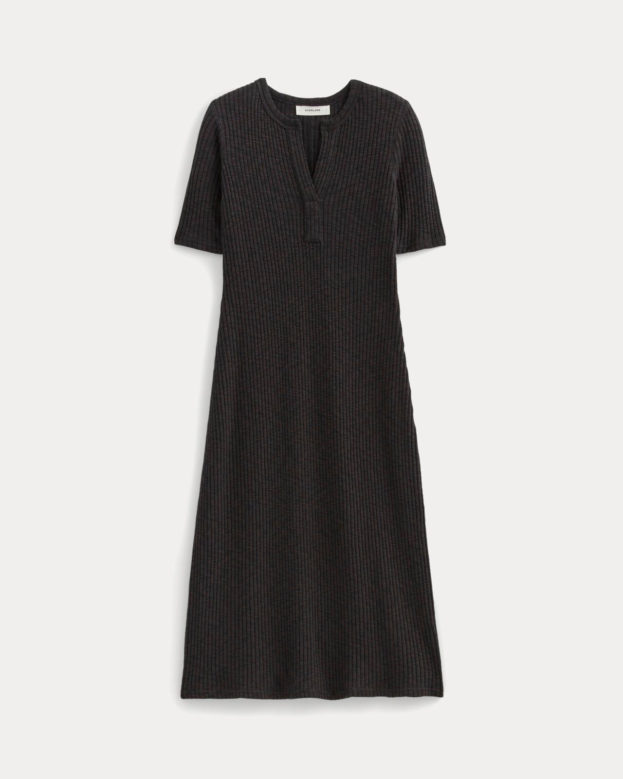 Womens Rib-Knit Henley Dress by Everlane Product Image
