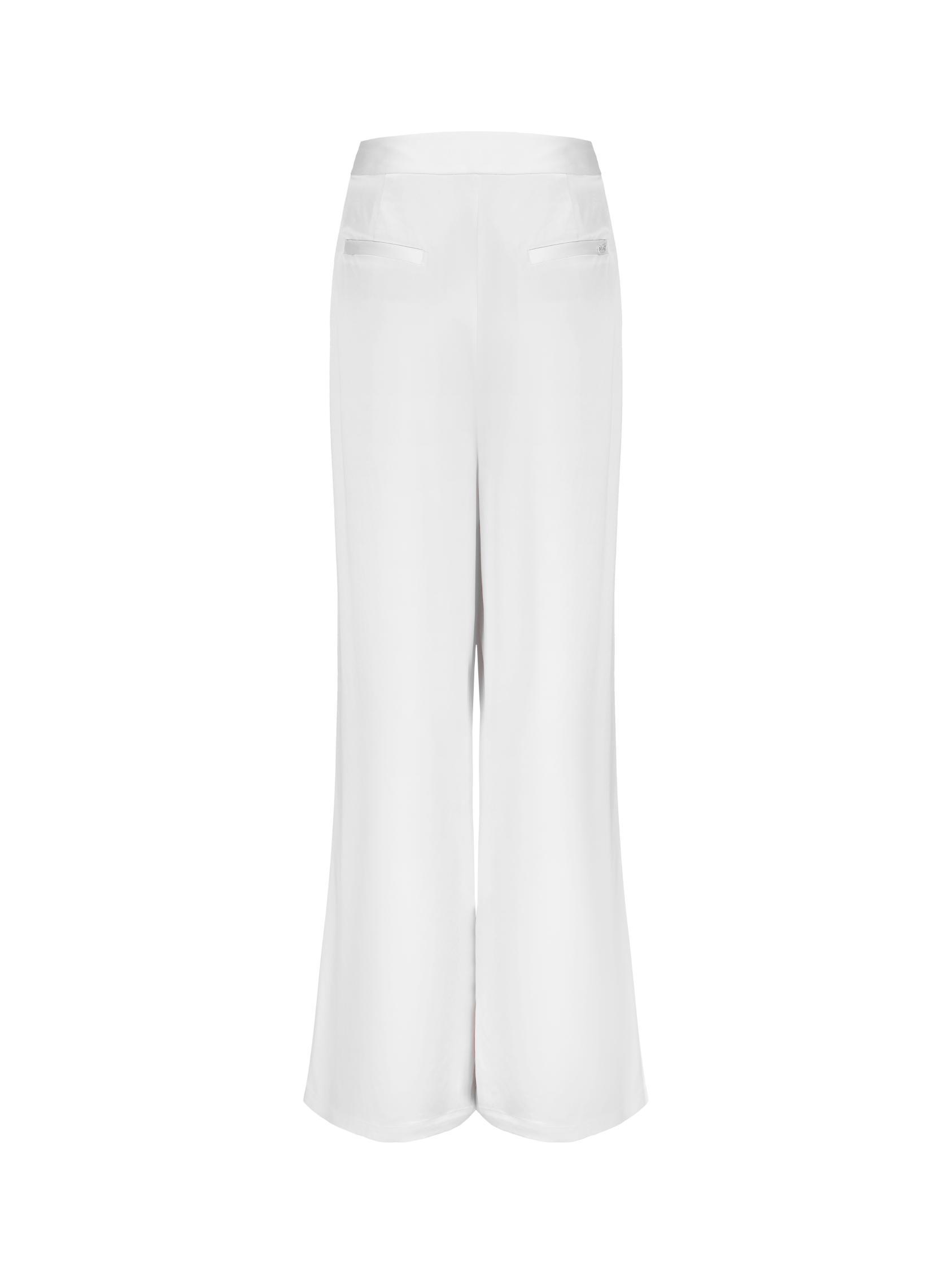 Alexandra Satin Pants (White)  (Final Sale) Product Image