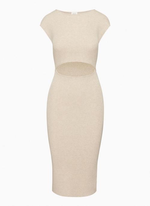 cut-out knit midi dress Product Image