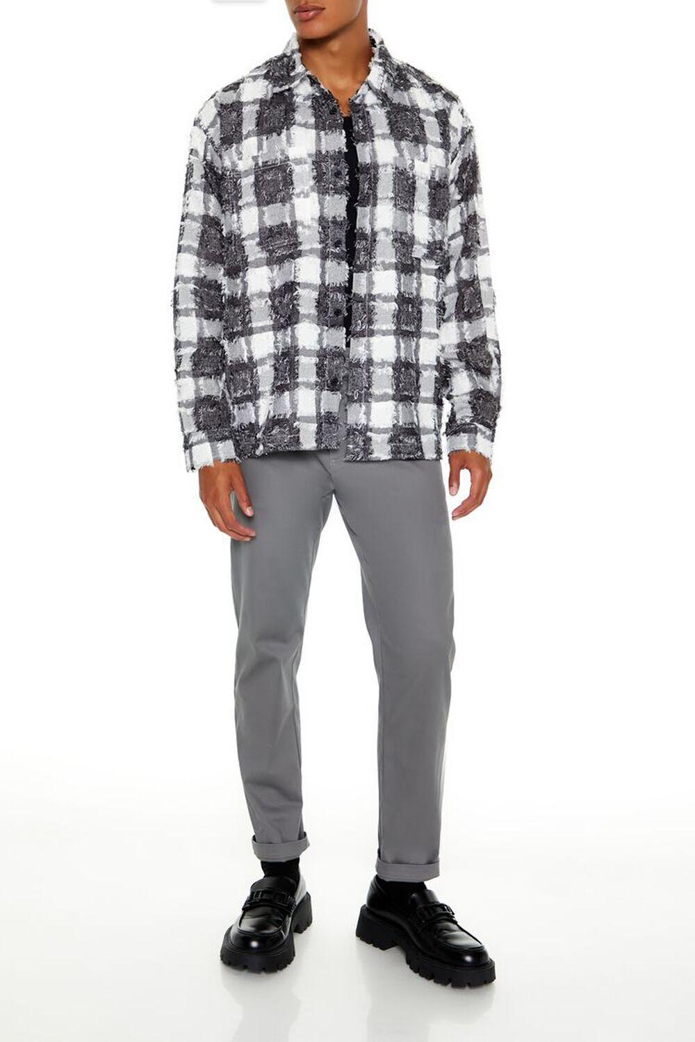 Frayed Textured Plaid Shirt | Forever 21 Product Image