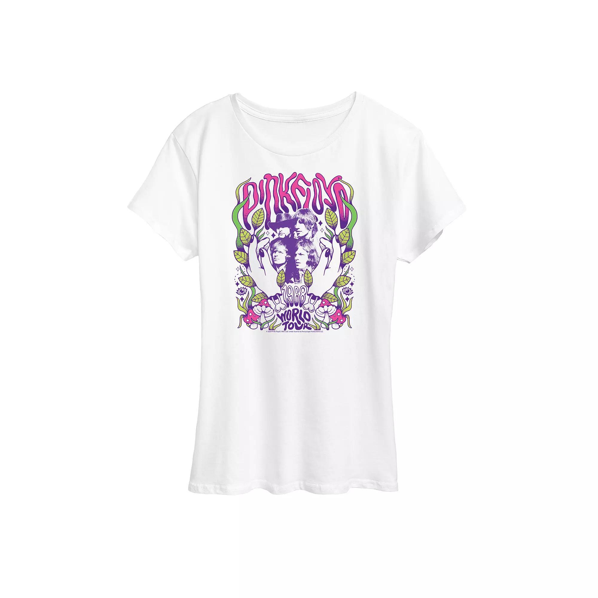 Women's Pink Floyd Psychedelic Graphic Tee, Size: XXL, White Product Image