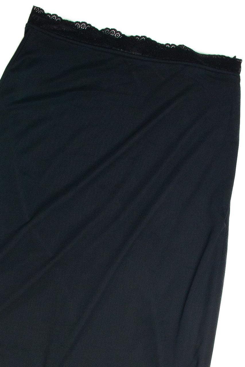 Black Mesh Midi Skirt Product Image