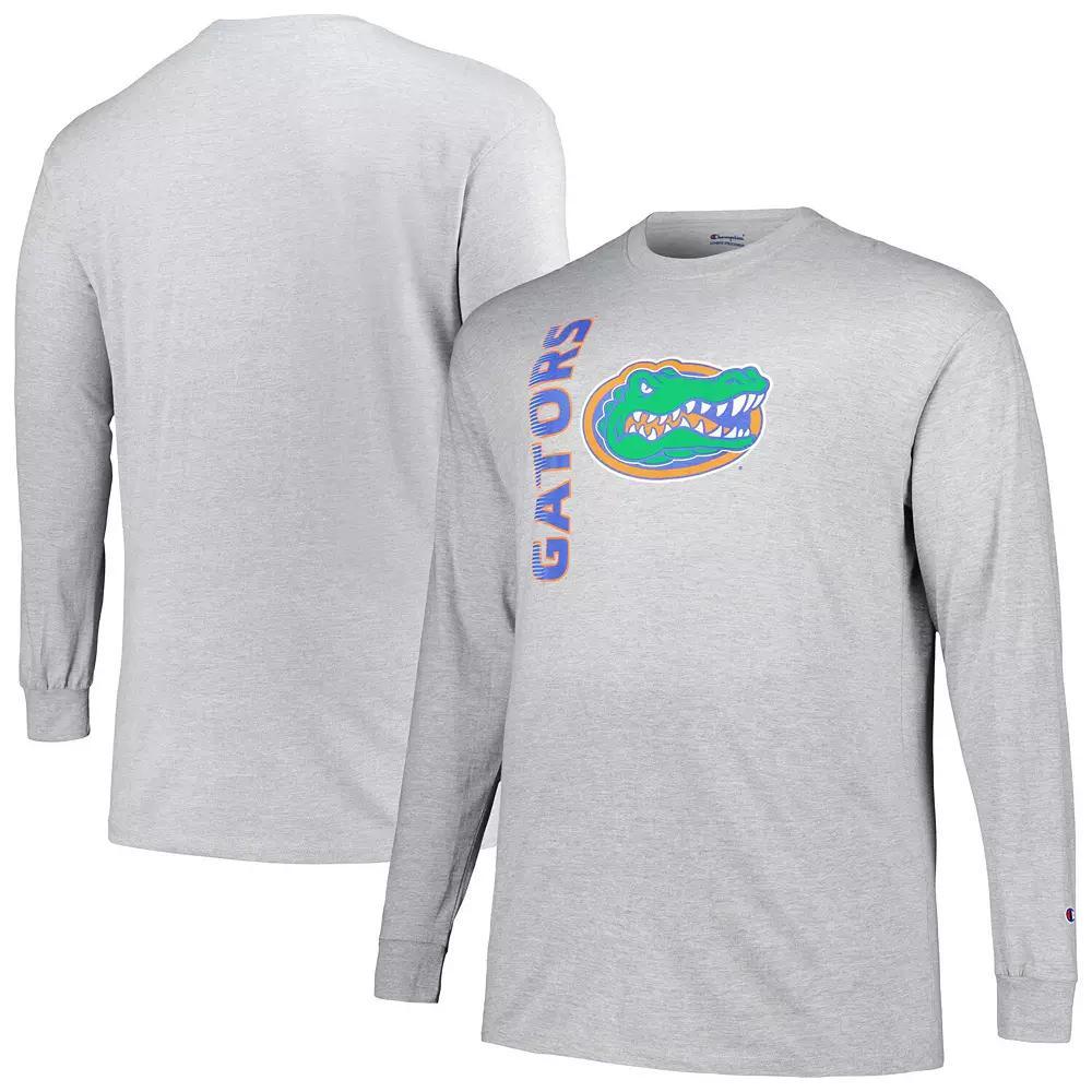 Men's Champion Heather Gray Florida Gators Big & Tall Mascot Long Sleeve T-Shirt,  Product Image