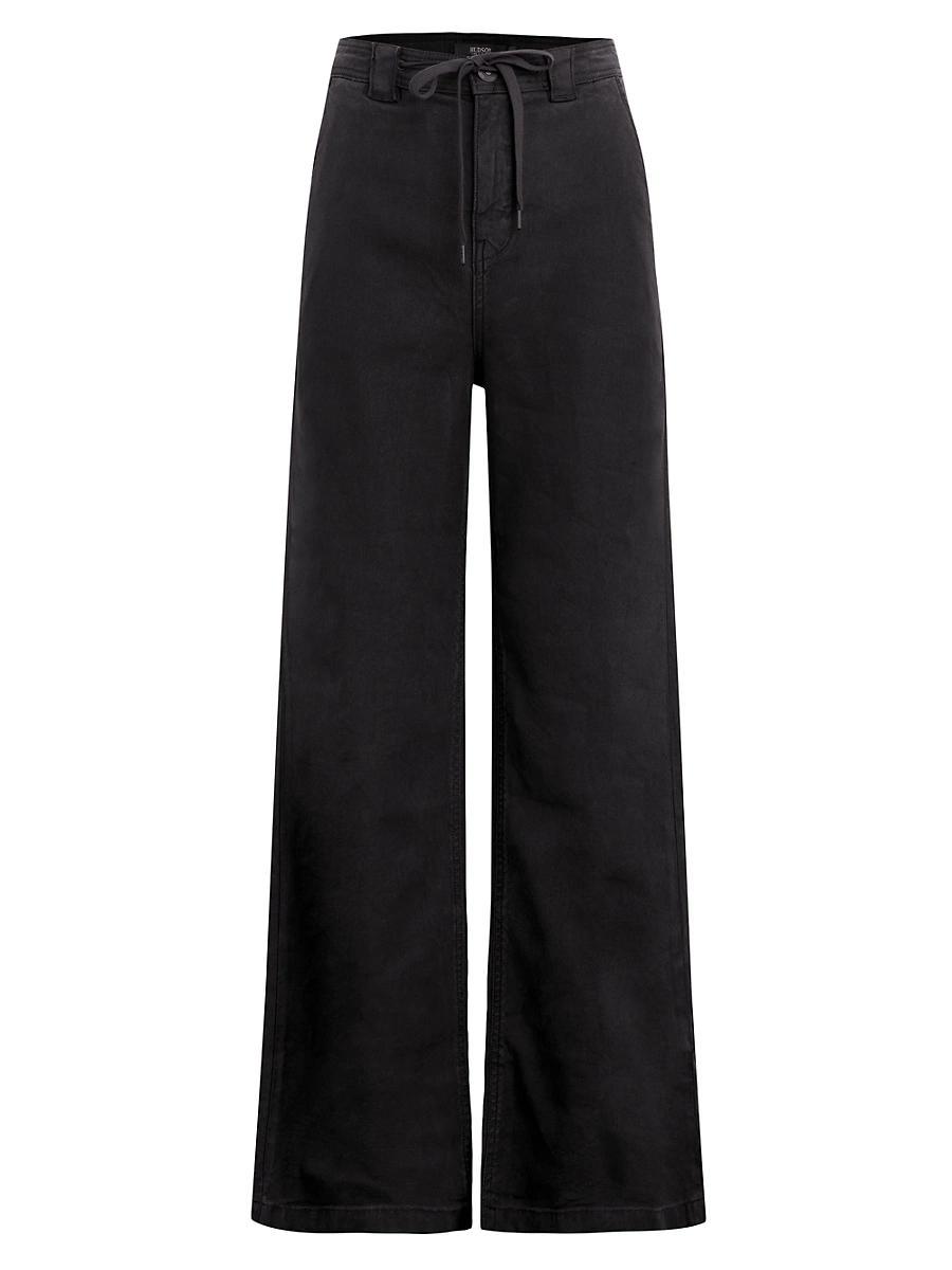 Womens Drawstring Wide-Leg Pants Product Image