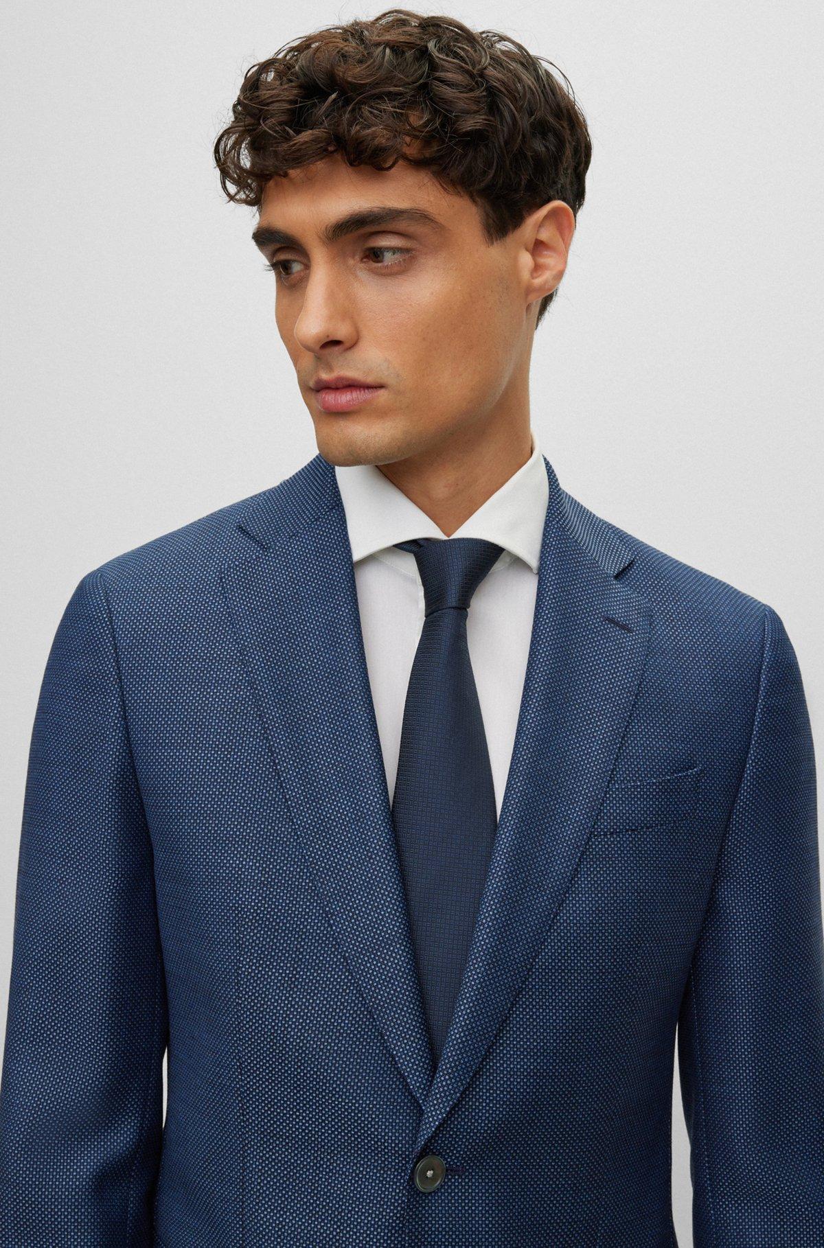 Slim-fit jacket in wool twill Product Image