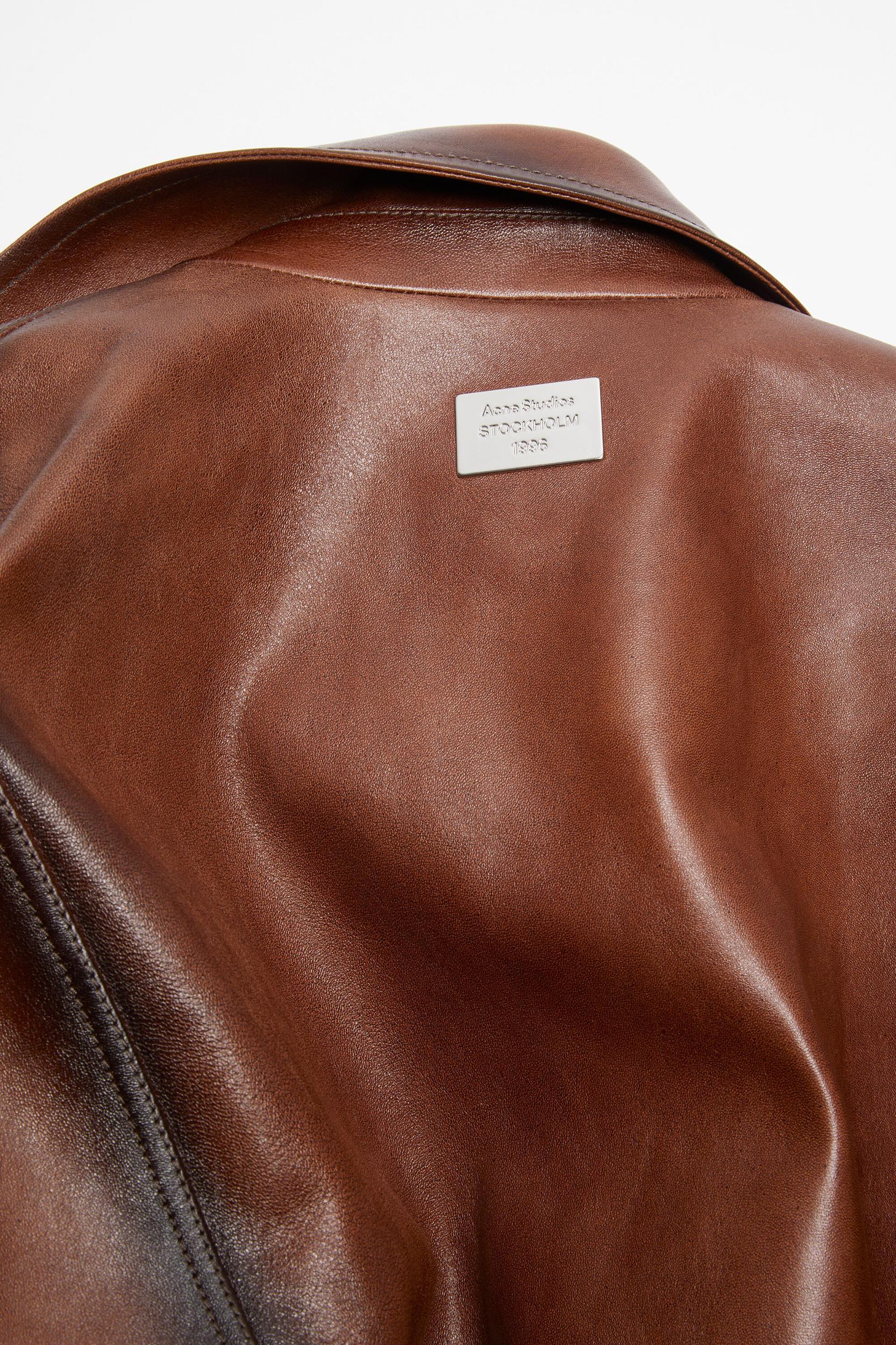 Leather bomber jacket Product Image