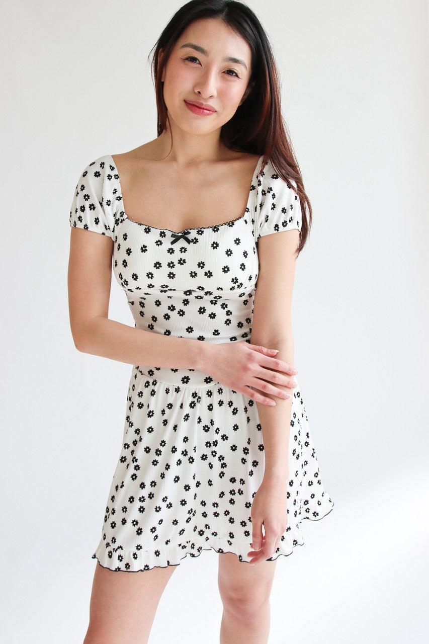 Floral Print Drop Waist Dress Product Image