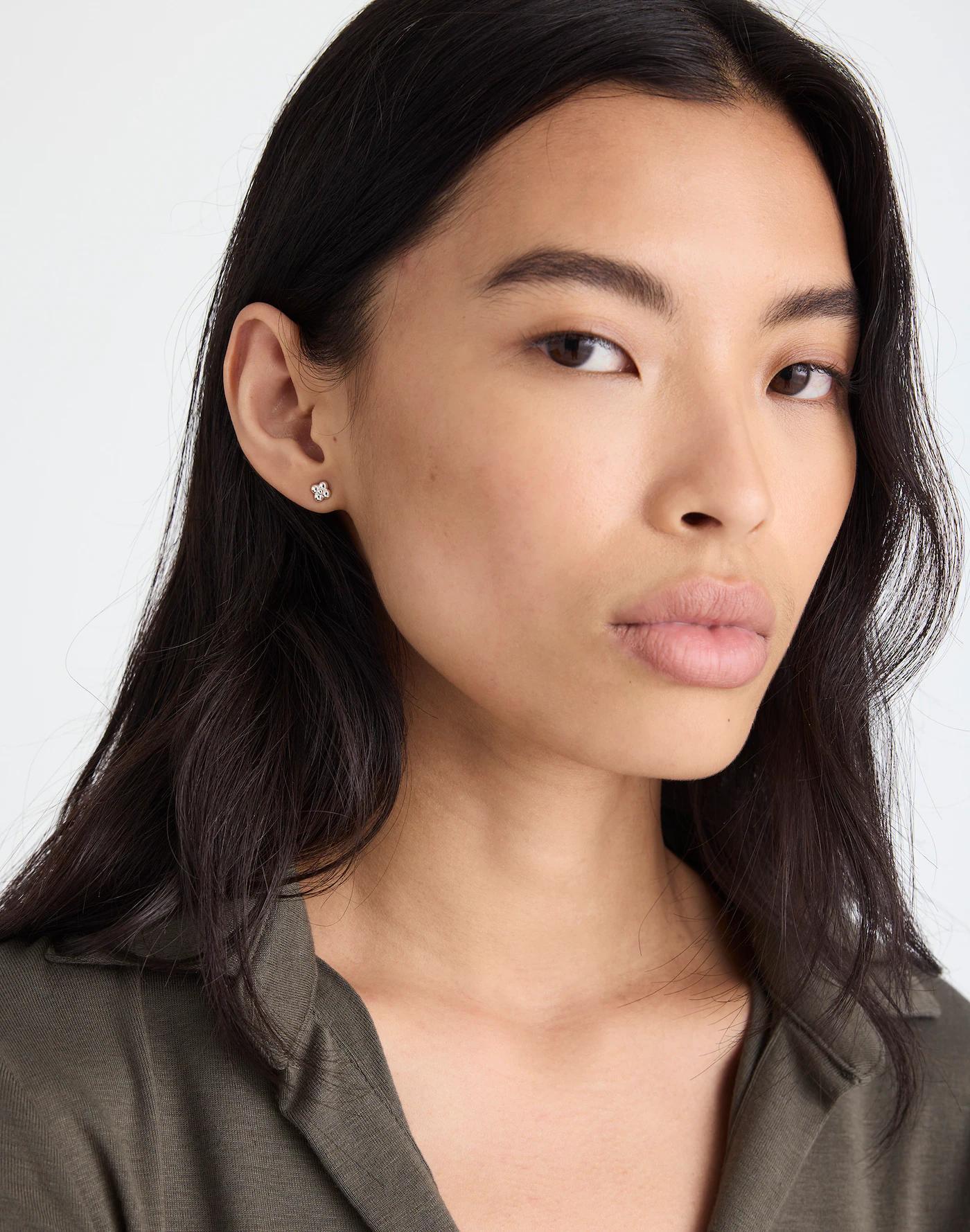 Demi-Fine Mini Dotted Stud Earrings Product Image