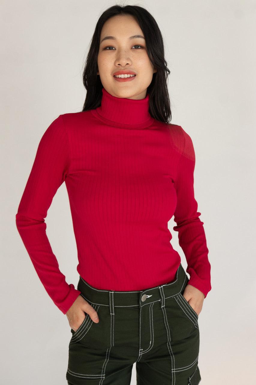 Seamless Ribbed Turtleneck Product Image