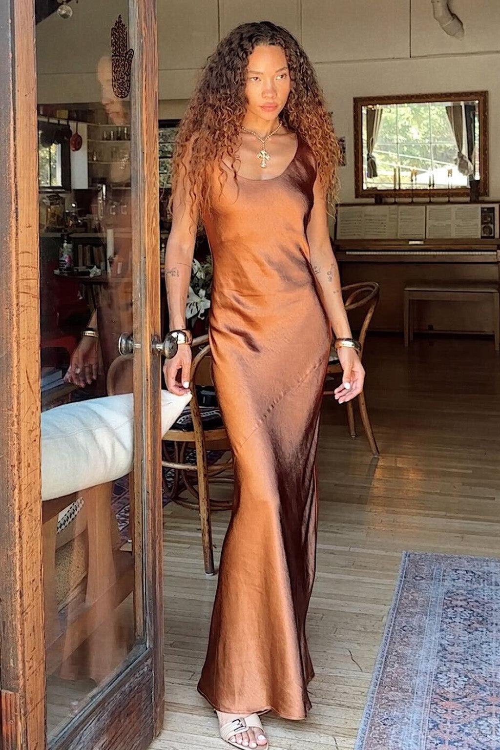 Orion Bronze Maxi Dress Product Image