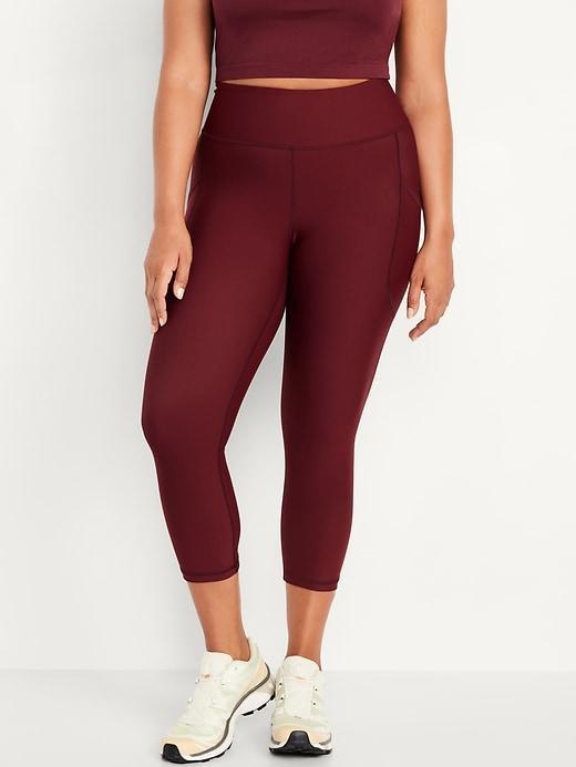 High-Waisted PowerSoft Crop Leggings Product Image