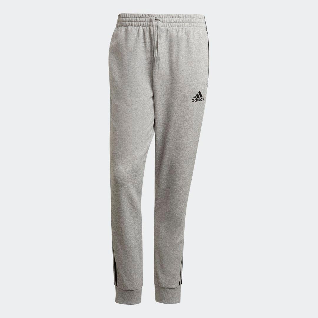 adidas Essentials French Terry Tapered Cuff 3-Stripes Pants Legend Ink XL Mens Product Image