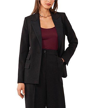 1.state Womens Straight-Fit One-Button Tuxedo Blazer Product Image