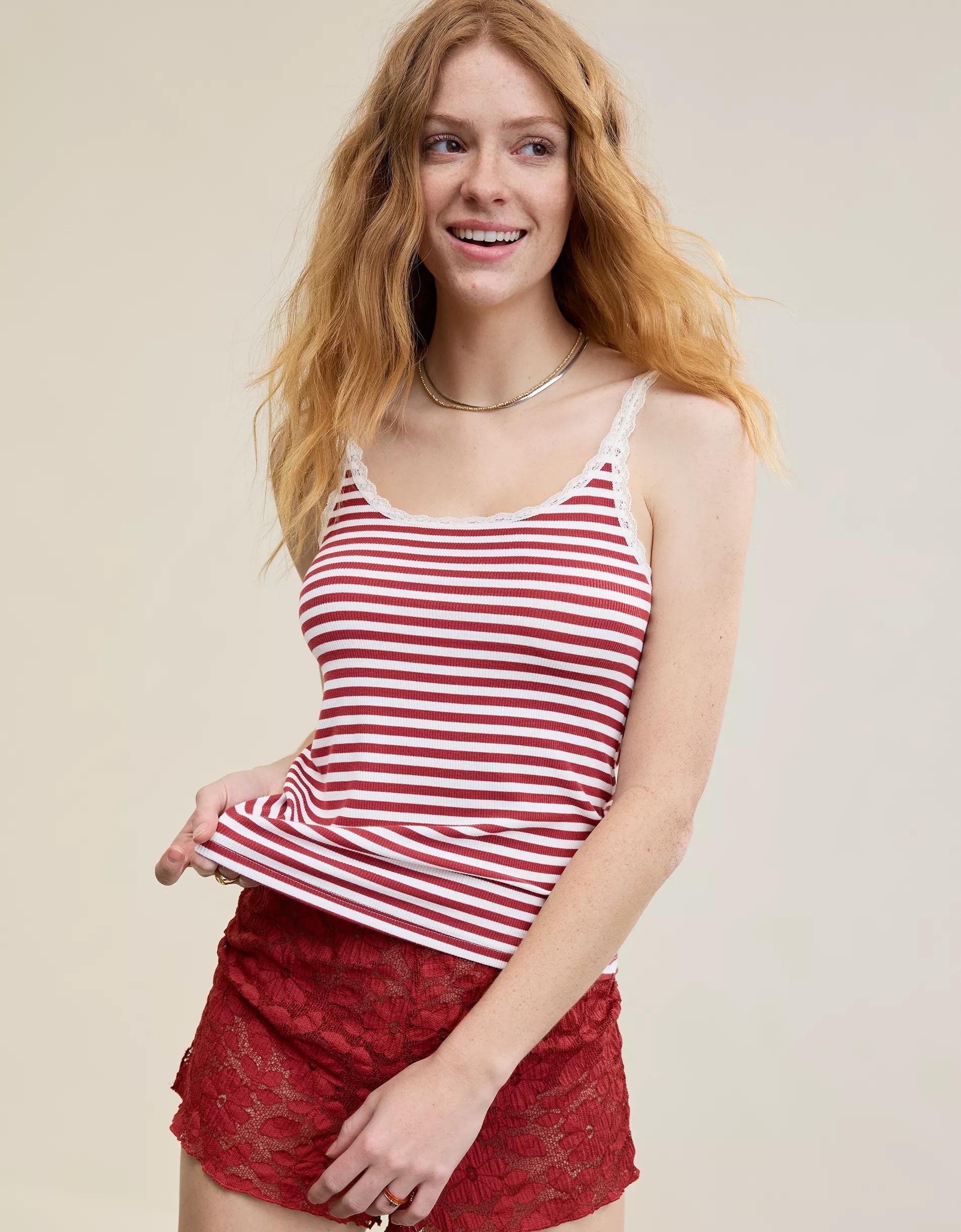 Aerie Real Soft® Lace Trim Tank Product Image