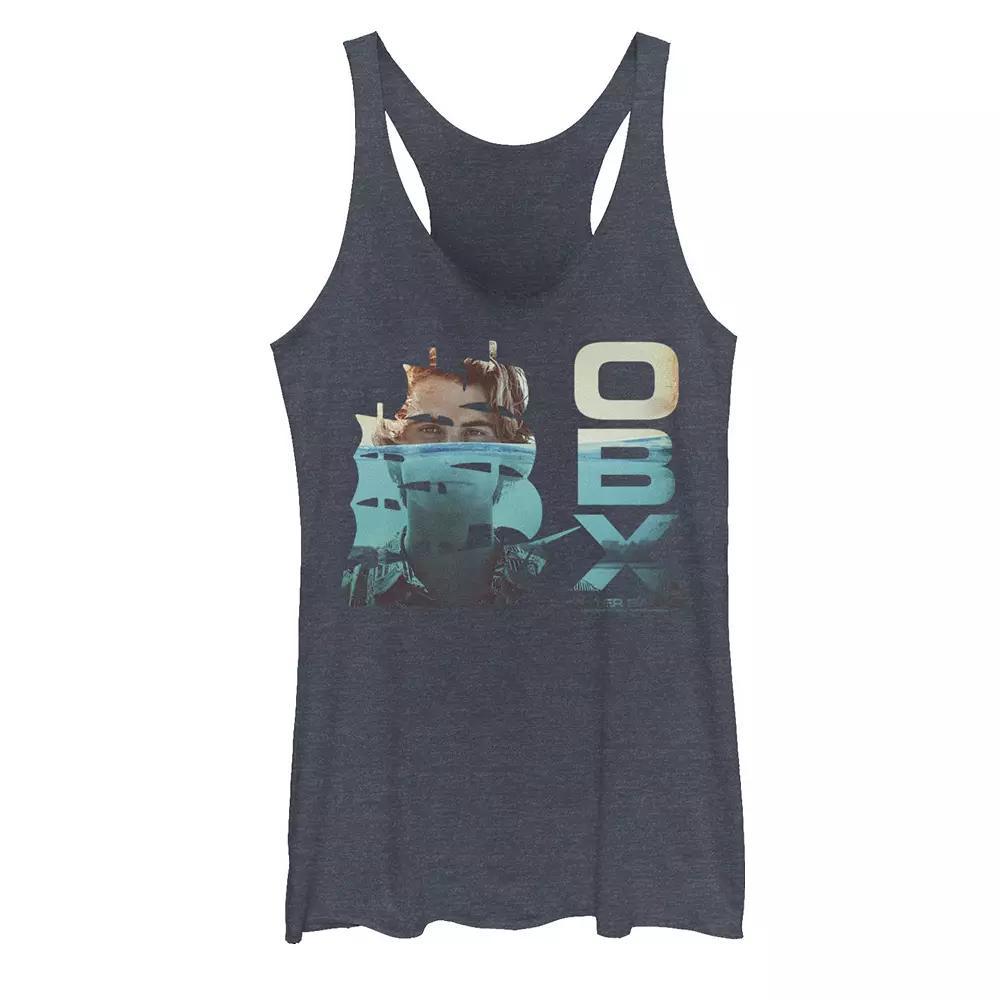 Juniors' Outer Banks John B Sunken Ship Graphic Tank Top, Girl's, Size: XS, Navy Grey Product Image