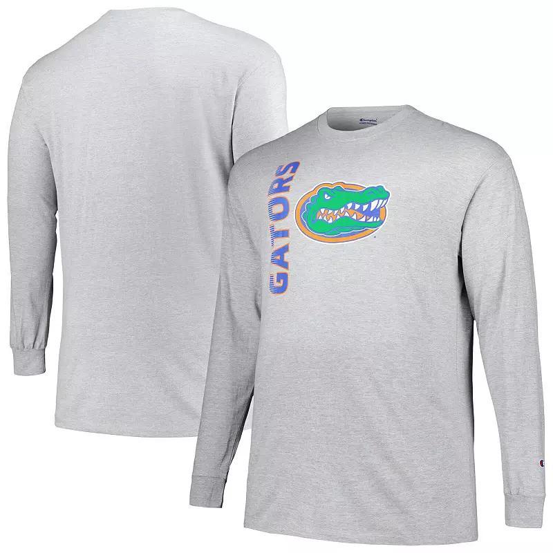 Men's Champion Heather Gray Florida Gators Big & Tall Mascot Long Sleeve T-Shirt,  Product Image