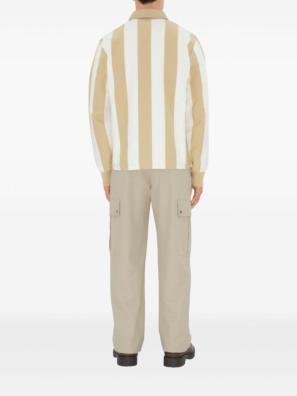 striped cotton polo shirt Product Image