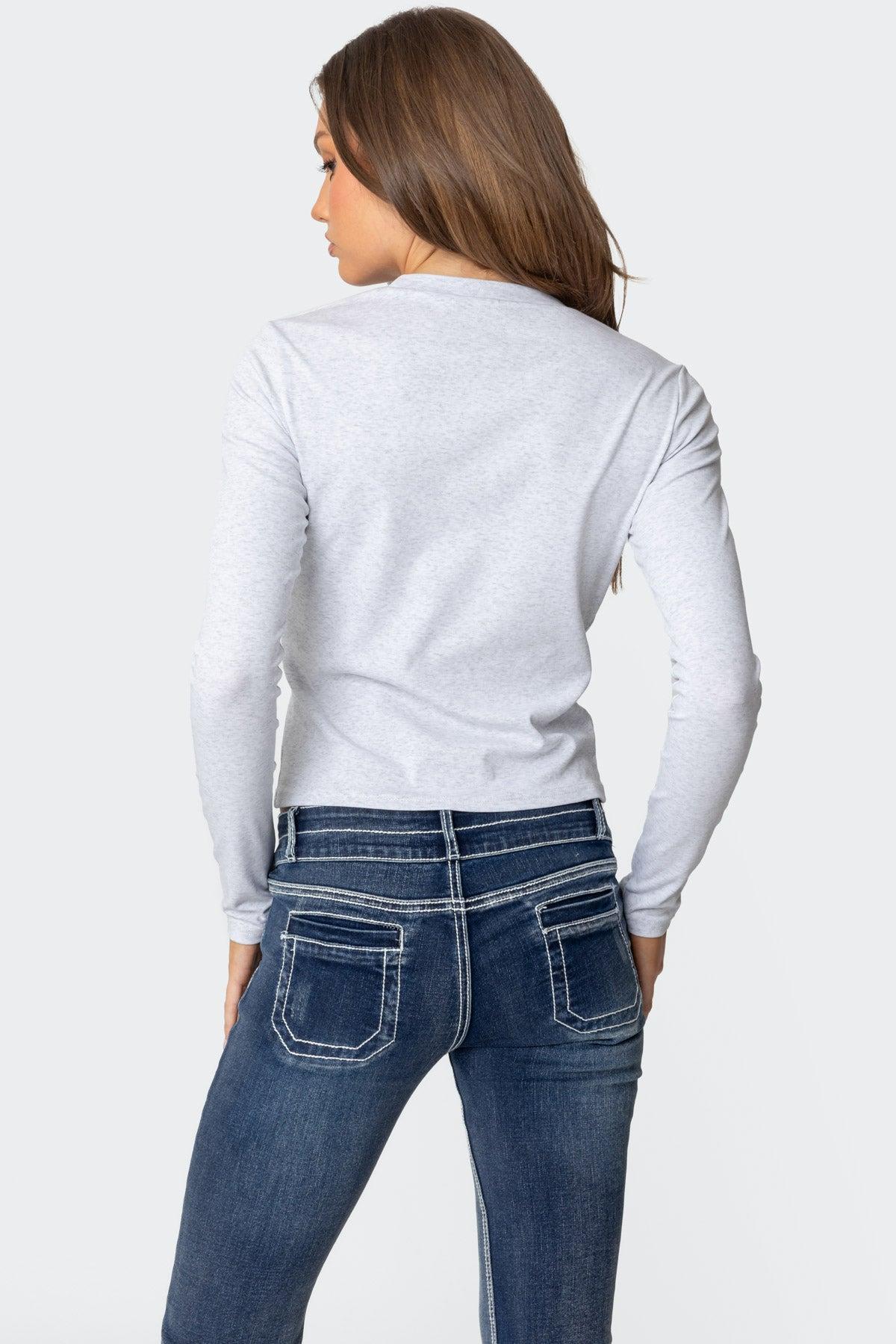 Cherry Leopard Star Long Sleeve T Shirt Product Image