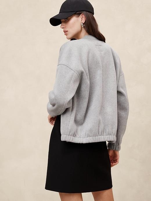 Knit Melton Bomber Jacket Product Image