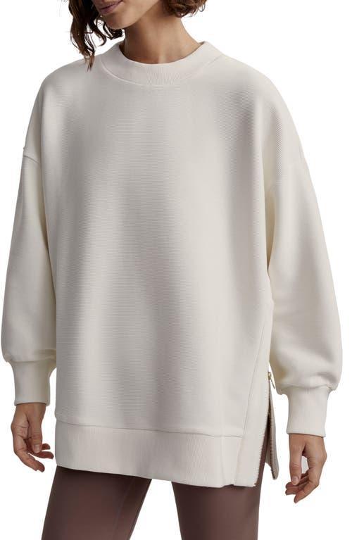 Varley Mae Longline Sweatshirt in Ivory. Size L, M, S, XL. Product Image