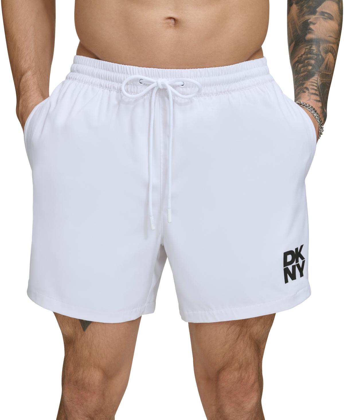 Dkny Mens Core Logo Stretch 5 Volley Shorts Product Image