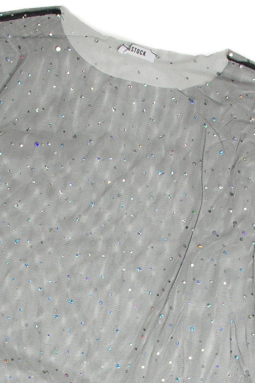 Extended Sizes Mesh Holo Dot Long Sleeve Product Image