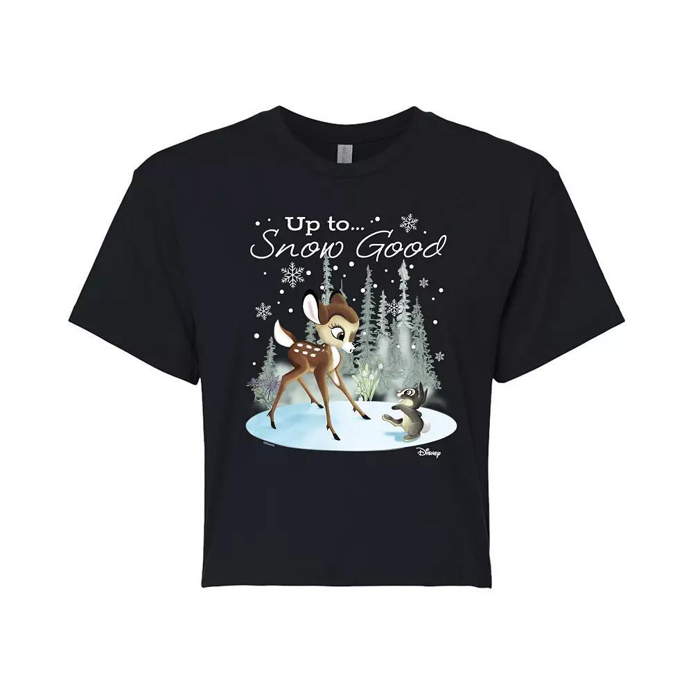 Disney's Bambi Women's Up To Snow Good Cropped Tee, Girl's,  Product Image