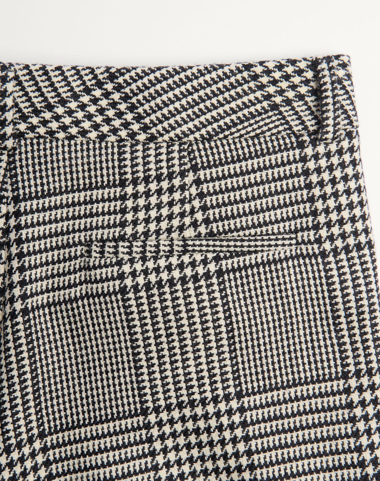 Wool Pants With Turn-Ups With Check Pattern On Houndstooth Product Image