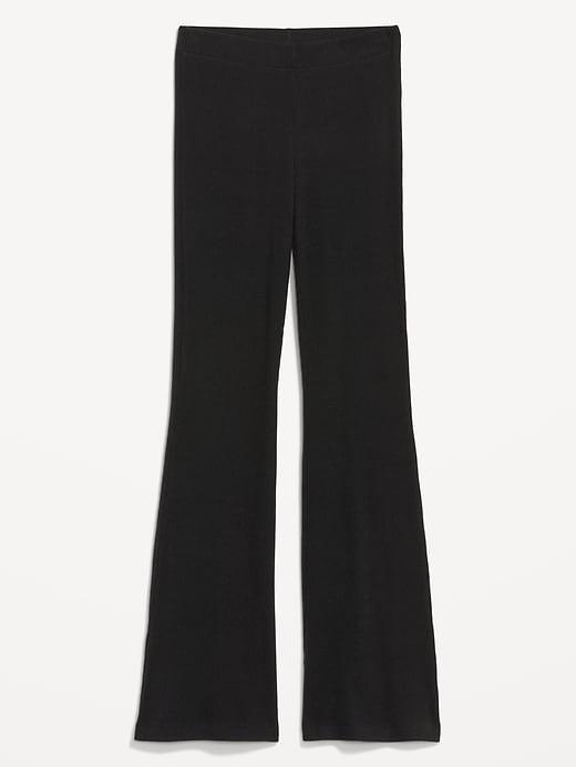 High-Waisted Cozy Ribbed Flare Leggings Product Image