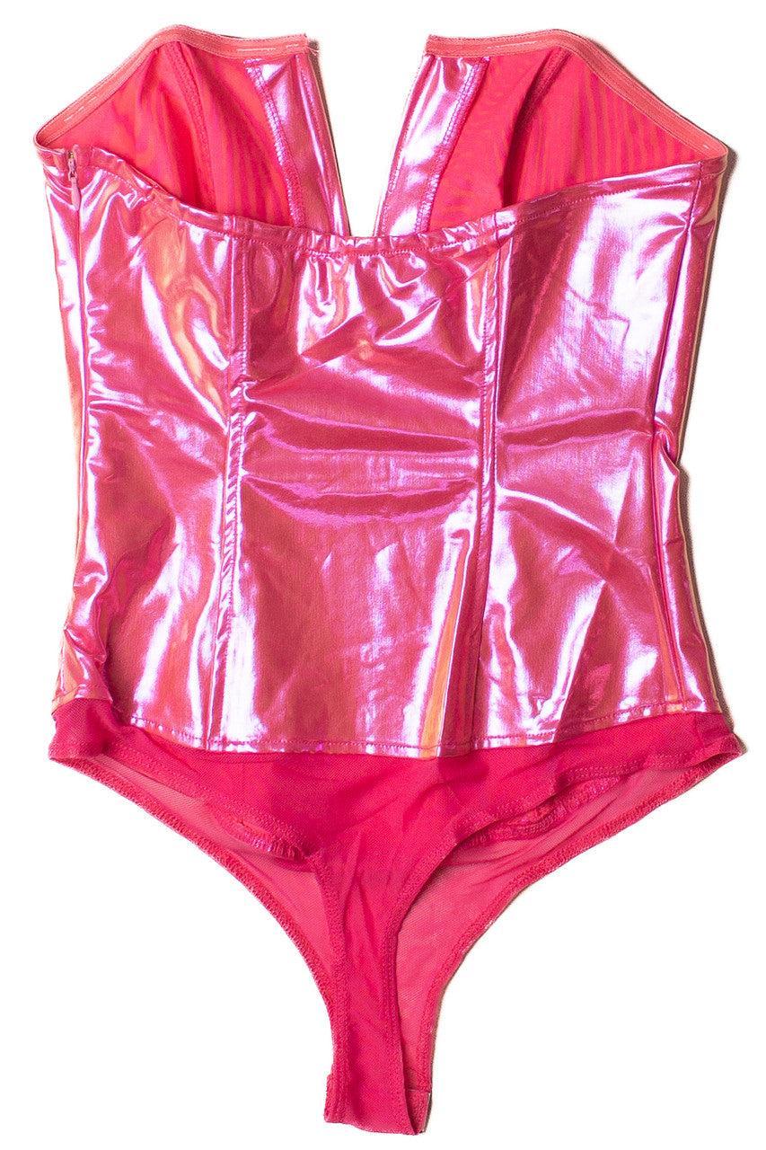 Strapless Pink Shimmer Bodysuit Product Image
