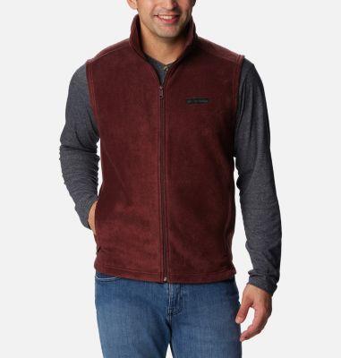 Mens Columbia Steens Mountain Fleece Vest Grey Heather Product Image