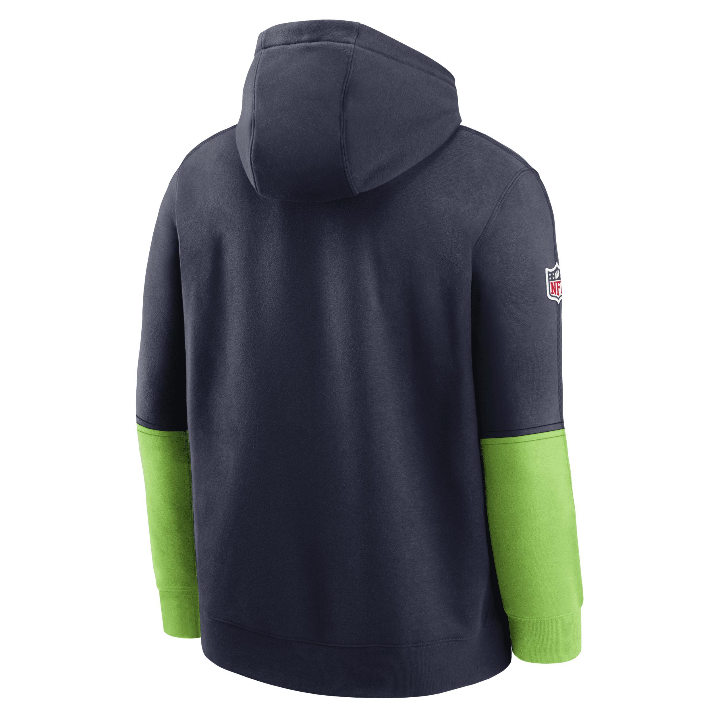 Seattle Seahawks Sideline Team Issue Club Nike Mens NFL Pullover Hoodie | 02F2074K78-87G Product Image