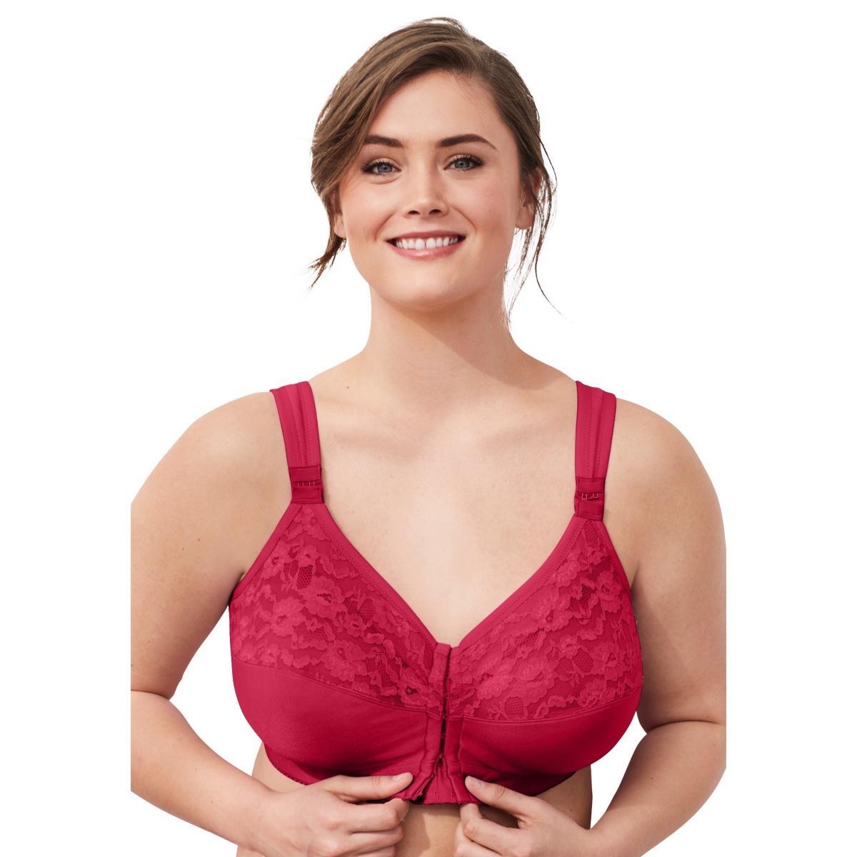 Comfort Choice Womens Easy Enhancer Front Close Wireless Posture Bra Product Image