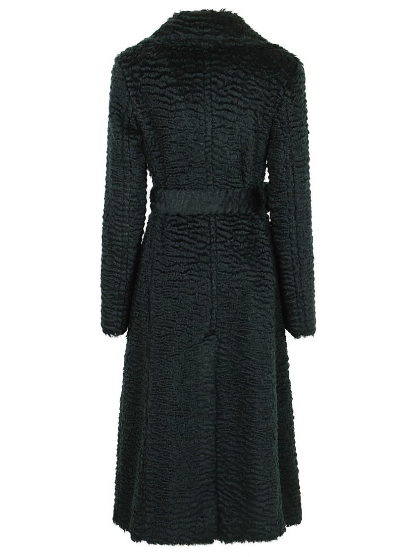 JIL SANDER Waist Belted Long Coat In Blue Product Image