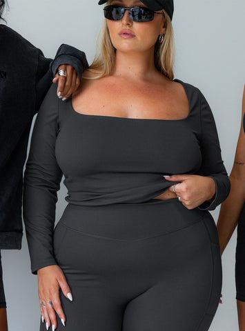 Thriving Activewear Top Grey Curve Product Image