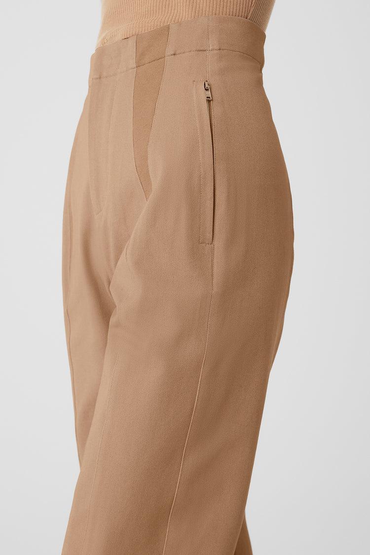 High-Waist On Point Moto Trouser - Toasted Almond Product Image