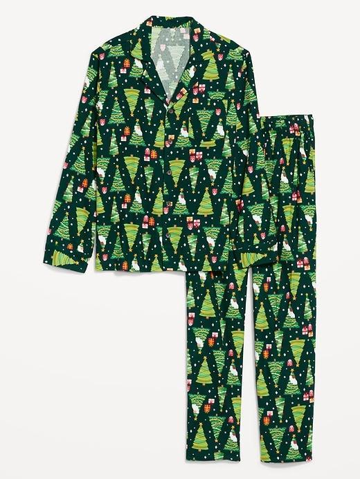 Printed Flannel Pajama Set for Men Product Image