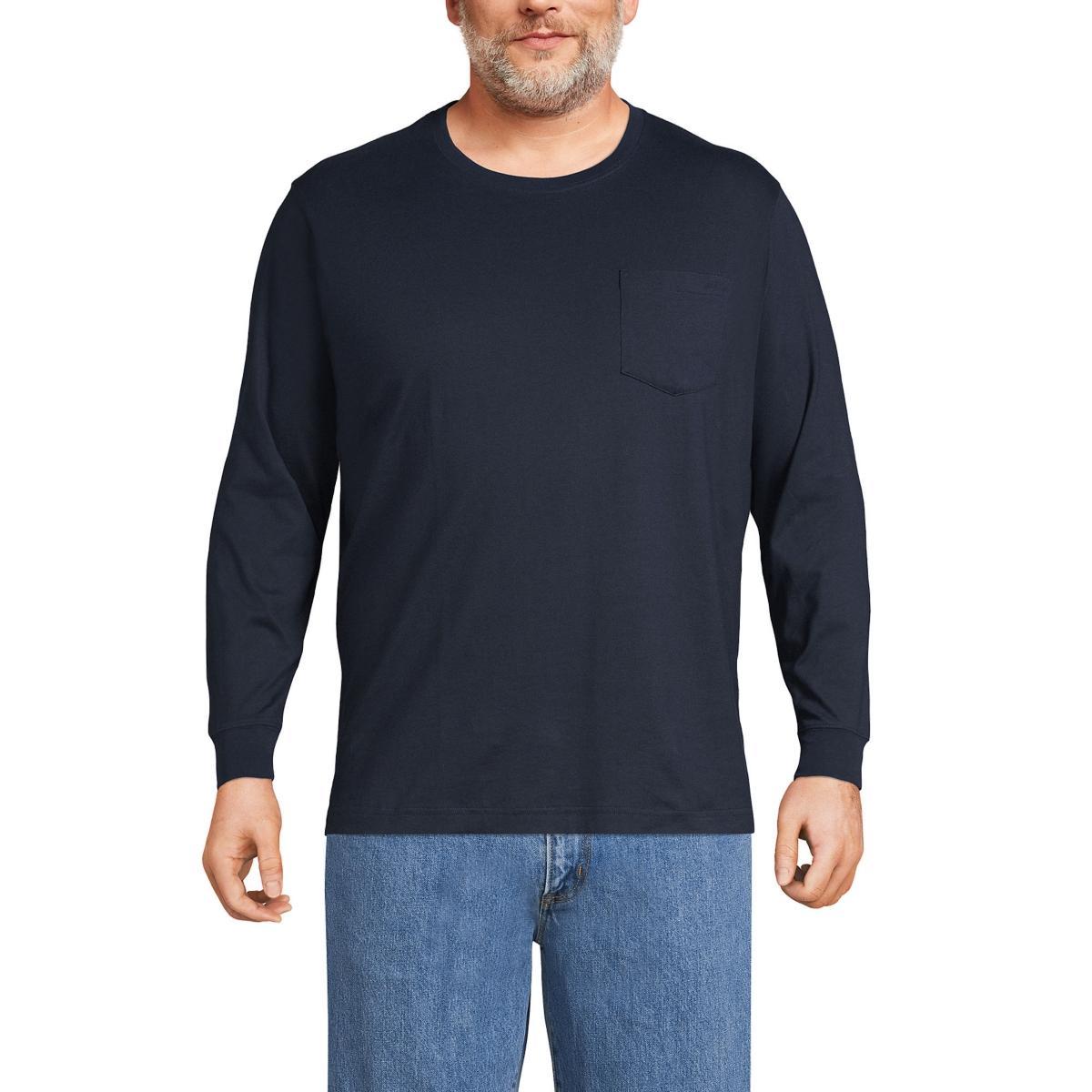 Big & Tall Lands End Super-T Pocket Tee, Mens Product Image