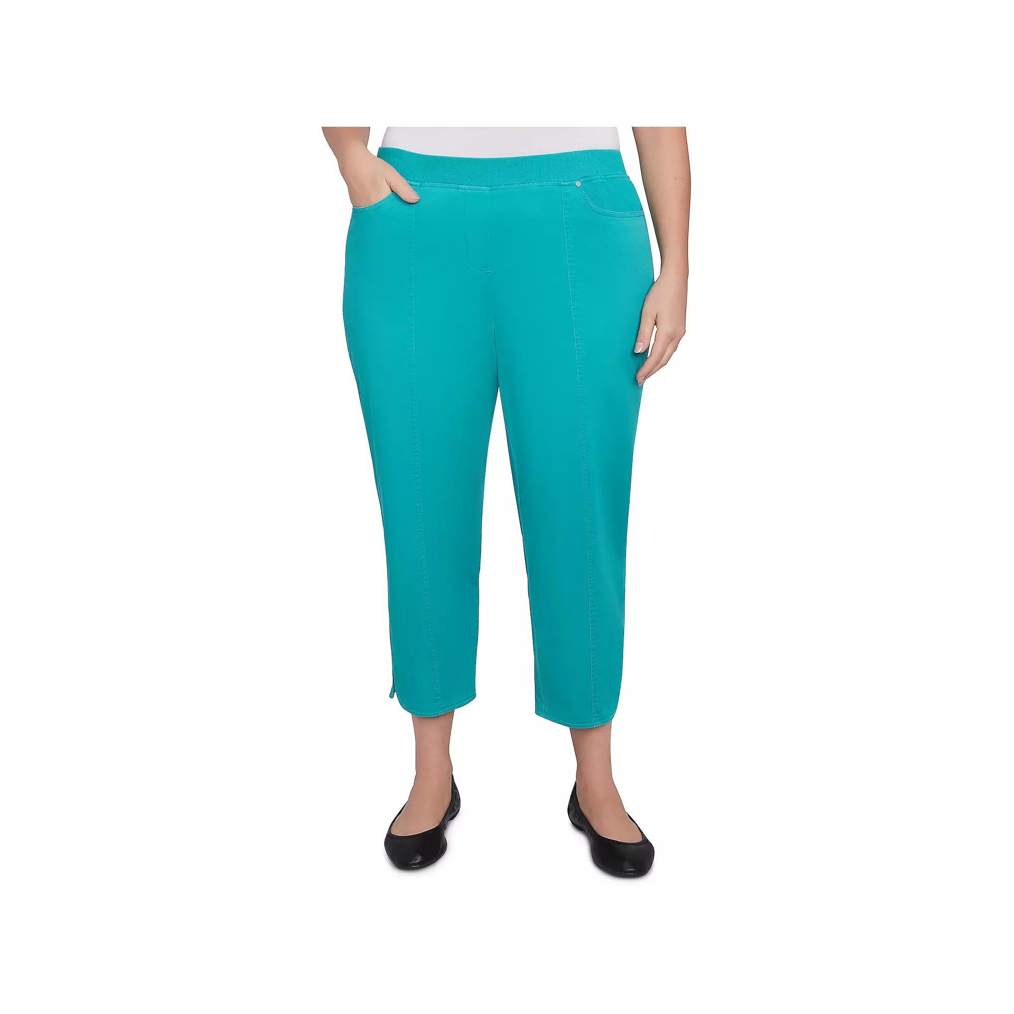 Plus Size Alfred Dunner Tailored Tulip Hem Capri Pants, Women's, Size: 16 W, Marine Blue Product Image