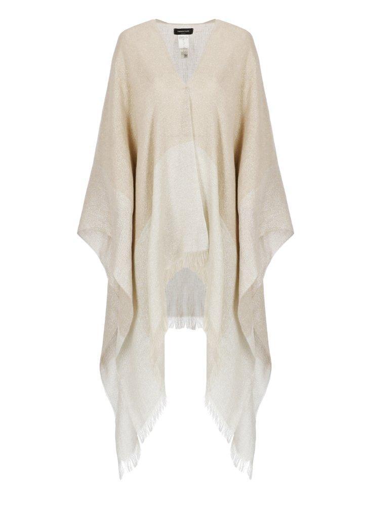 FABIANA FILIPPI Asymmetric Fringe Cape In Multi Product Image