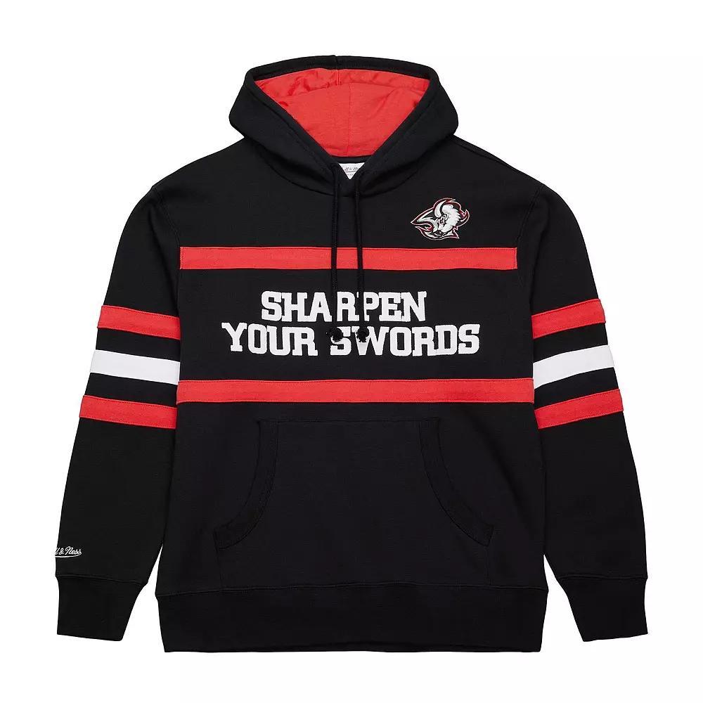 Men's Mitchell & Ness Black Buffalo Sabres Head Coach Slogan Pullover Hoodie, Size: Large Product Image