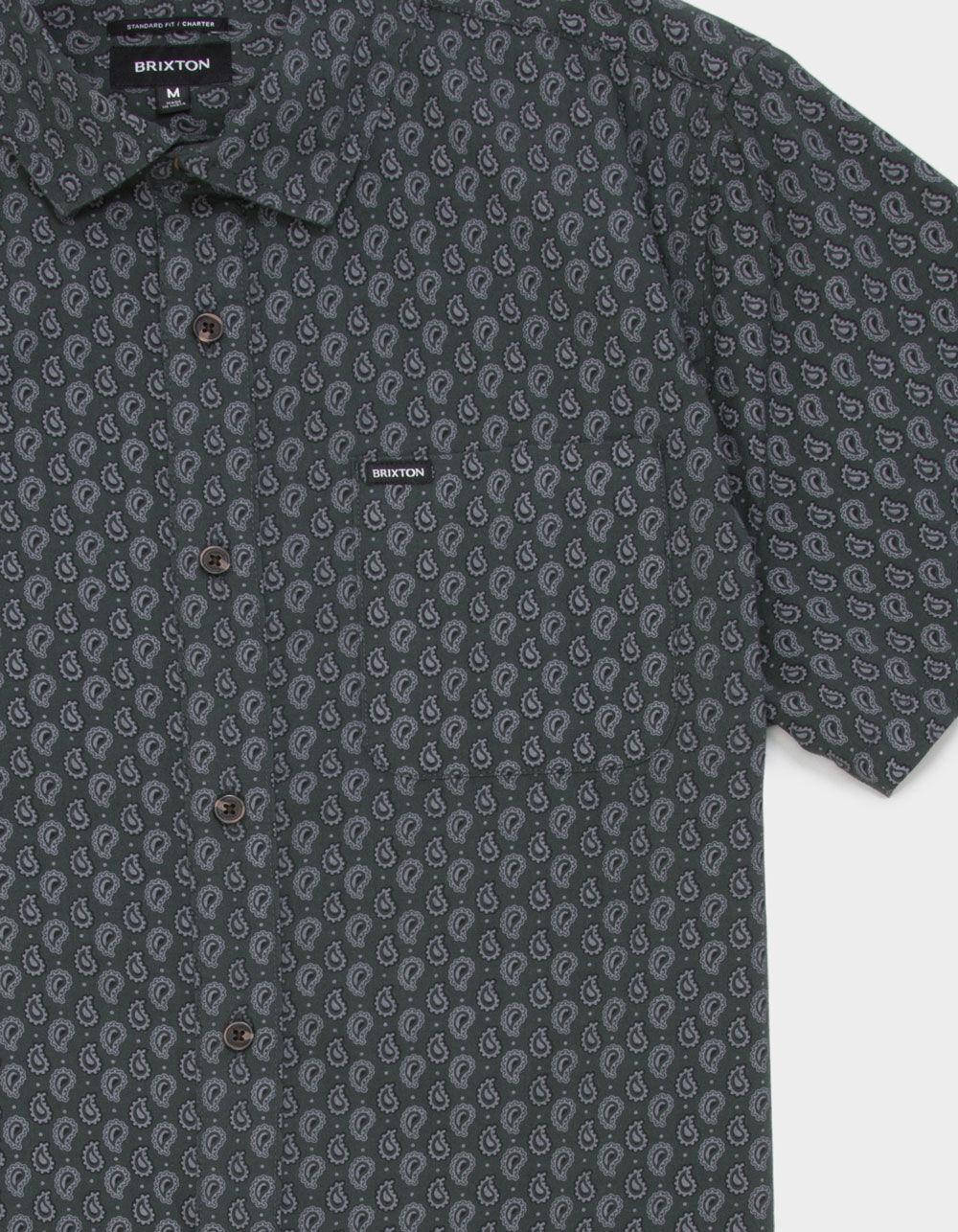 BRIXTON Charter Print Mens Button Up Shirt - IVY Product Image