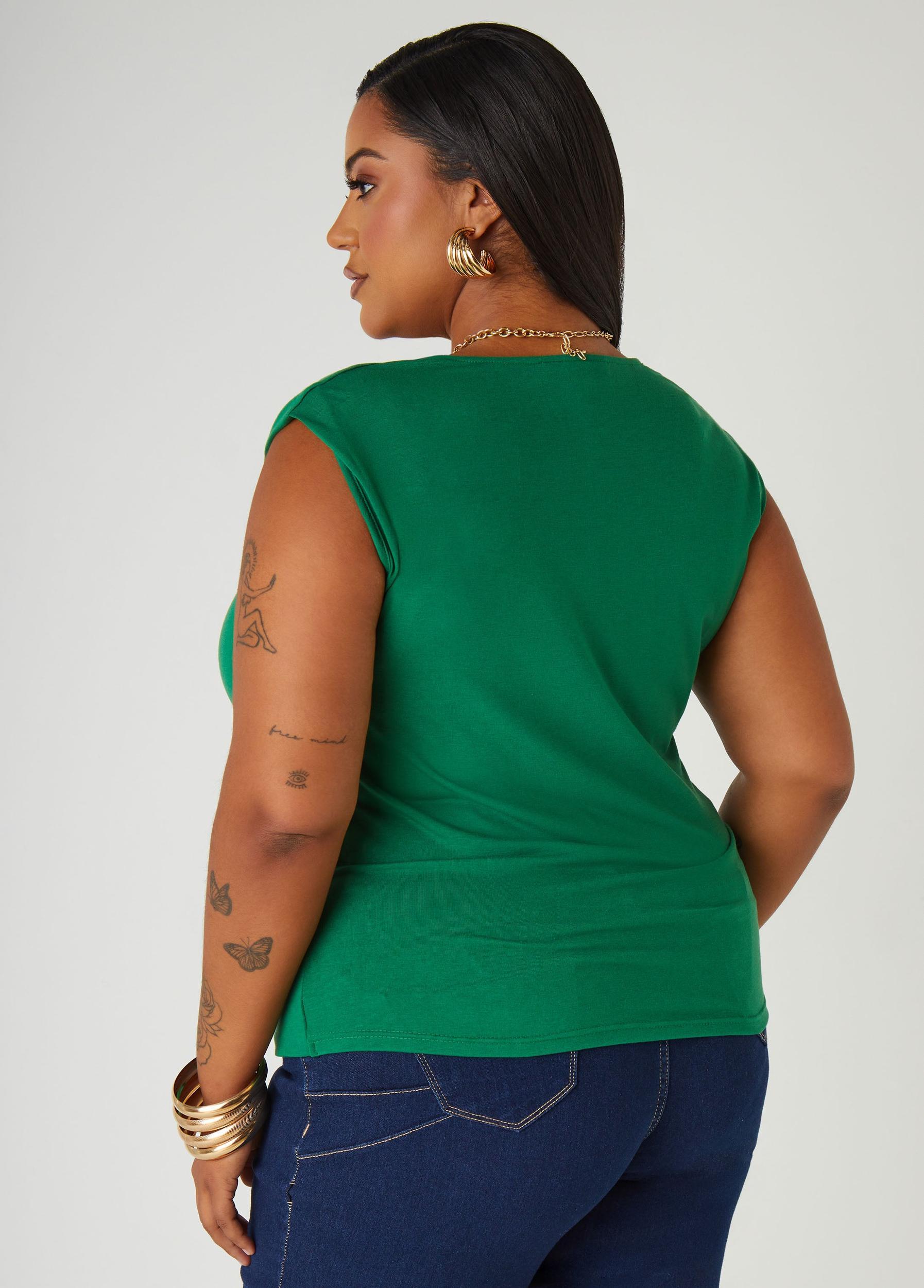 Faux Wrap Jersey Top Product Image