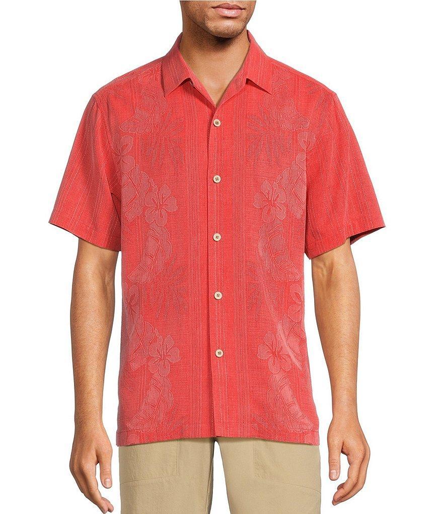 Tommy Bahama Bali Border Silk Short Sleeve Woven Shirt Product Image