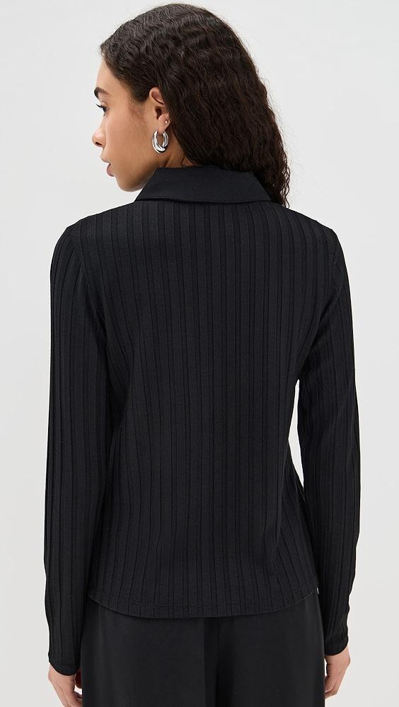 Vince Rib Collared Button Up | Shopbop Product Image