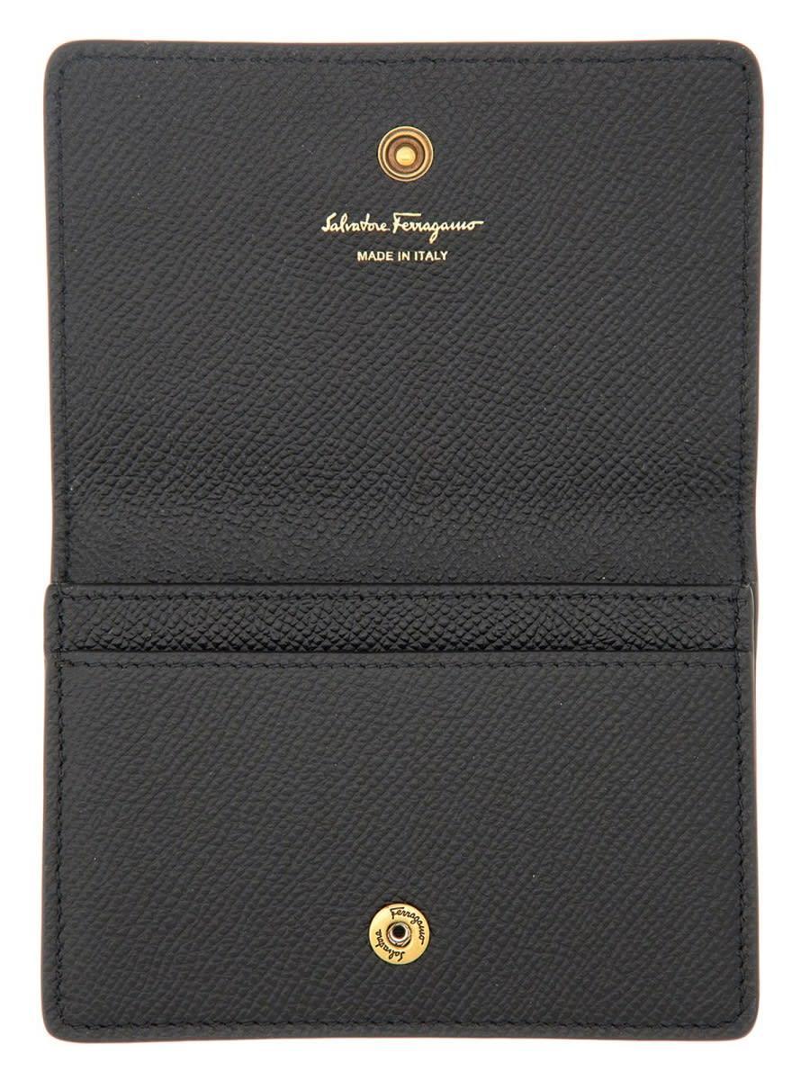 FERRAGAMO Gancini Credit Card Holder In Black Product Image