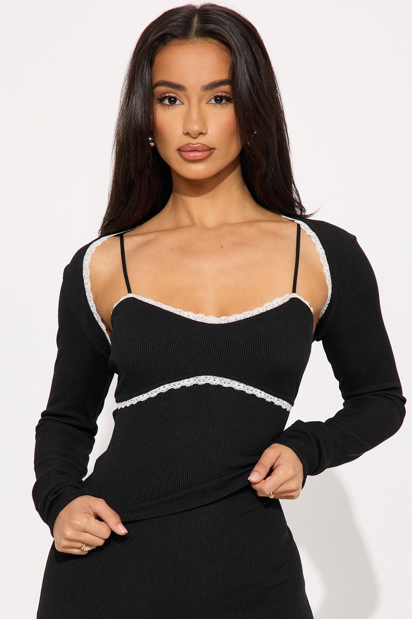 Cindy 3 Piece Capri Pant Set - Black Product Image