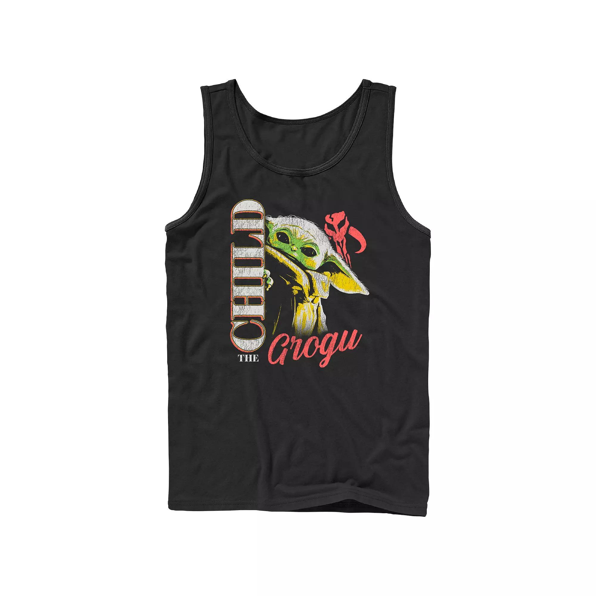Men's Star Wars The Mandalorian Grogu Peeking Graphic Tank Top,  Product Image